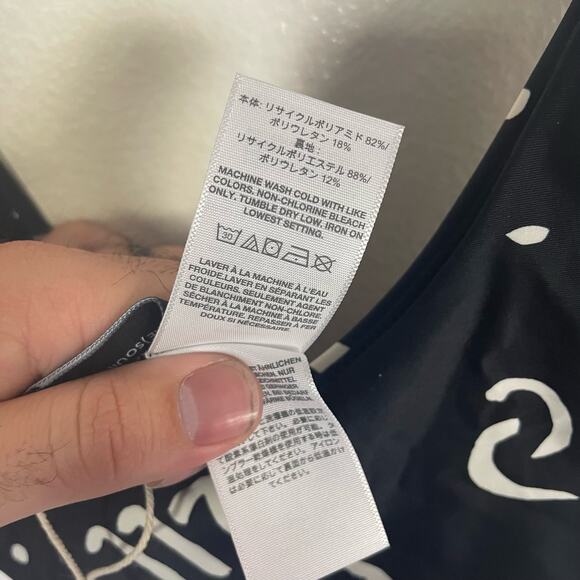 Madewell Scoop Neck One Piece Abstract Summer Trendy Swimsuit US Women's XXS New - Picture 6 of 6